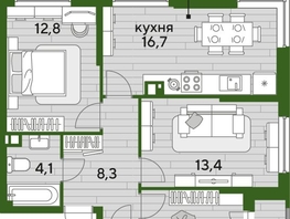 Продается 3-комнатная квартира ЖК DOGMA PARK (Догма парк), литера 12, 69.7  м², 9792850 рублей