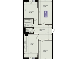 Продается 3-комнатная квартира ЖК Левада, литера 8, 87.1  м², 8816035 рублей