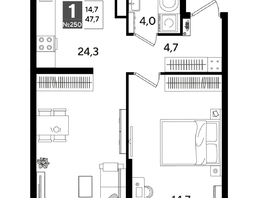 Продается 1-комнатная квартира ЖК DOGMA PARK (Догма парк), литера 13, 47.7  м², 8080381 рублей
