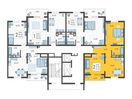 Продается 2-комнатная квартира ЖК Горный квартал, литера 6, 60.4  м², 18301200 рублей
