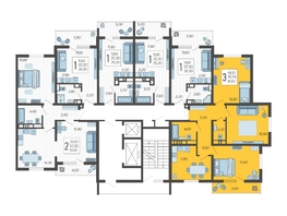 Продается 3-комнатная квартира ЖК Горный квартал, литера 3, 81.6  м², 22888800 рублей