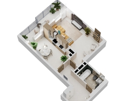 Продается 1-комнатная квартира ЖК Золотой Берег, литер 4, 53.55  м², 10602900 рублей