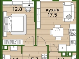 Продается 1-комнатная квартира ЖК DOGMA PARK (Догма парк), литера 1, 44  м², 7290800 рублей