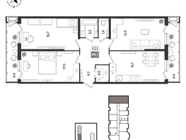Продается 3-комнатная квартира ЖК Рекорд 2, литера 3, 96  м&sup2;, 18691200 рублей
