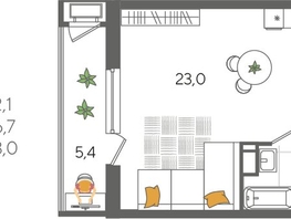 Продается Студия ЖК Рекорд 2, литера 5, 32.1  м², 7302750 рублей