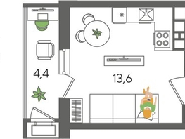 Продается Студия ЖК Рекорд 2, литера 5, 24.7  м², 6710990 рублей