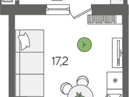 Продается Студия ЖК Рекорд 2, литера 1, 28.2  м², 6996420 рублей