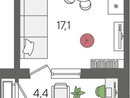 Продается Студия ЖК Рекорд 2, литера 1, 28  м², 7081200 рублей