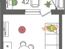 Продается Студия ЖК Рекорд 2, литера 1, 29  м², 7006400 рублей