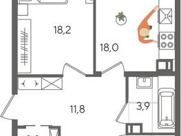 Продается 3-комнатная квартира ЖК Рекорд 2, литера 2, 98.3  м², 18500060 рублей