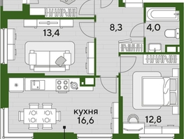 Продается 3-комнатная квартира ЖК DOGMA PARK (Догма парк), литера 18, 69.7  м², 10252870 рублей