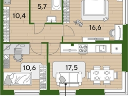 Продается 2-комнатная квартира ЖК DOGMA PARK (Догма парк), литера 21, 60.6  м², 9344520 рублей