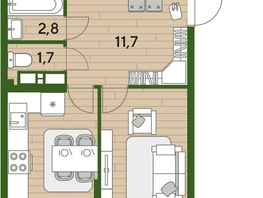 Продается 3-комнатная квартира ЖК DOGMA PARK (Догма парк), литера 21, 76.1  м², 10981230 рублей