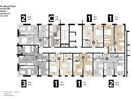 Продается 2-комнатная квартира ЖК ДОГМА ПАРК, литера 21, 59.6  м&sup2;, 10108160 рублей