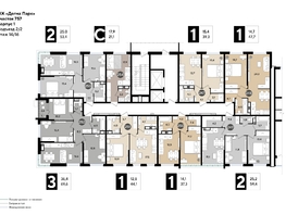 Продается 2-комнатная квартира ЖК ДОГМА ПАРК, литера 21, 59.4  м&sup2;, 10145520 рублей