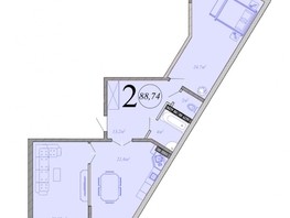 Продается 2-комнатная квартира ЖК Радонеж, блок-секция 1, 10, 11, 87.1  м², 10975000 рублей