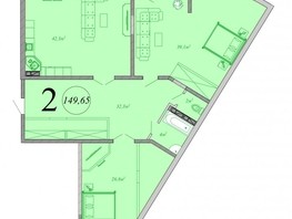 Продается 2-комнатная квартира ЖК Радонеж, блок-секция 2,3,4, 149.65  м², 14965000 рублей