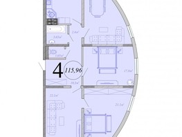 Продается 4-комнатная квартира ЖК Радонеж, блок-секция 2,3,4, 115.96  м², 12987520 рублей