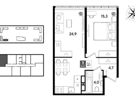 Продается 1-комнатная квартира ЖК DOGMA PARK (Догма парк), литера 22, 48.9  м&sup2;, 8743320 рублей