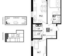 Продается 2-комнатная квартира ЖК DOGMA PARK (Догма парк), литера 22, 66.4  м&sup2;, 10338480 рублей
