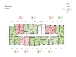 Продается 1-комнатная квартира ЖК Клубный квартал «Друзья», лит 4, 38.54  м², 5626840 рублей