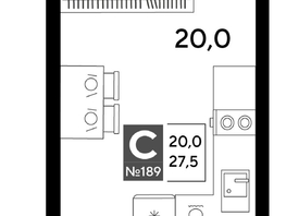 Продается Студия ЖК DOGMA PARK (Догма парк), литера 16, 27.5  м², 5450500 рублей