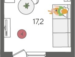 Продается Студия ЖК Рекорд 2, литера 2, 27.6  м², 7247760 рублей