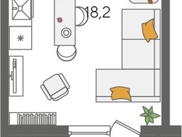 Продается Студия ЖК Рекорд 2, литера 2, 29.5  м², 7342550 рублей