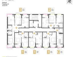 Продается 3-комнатная квартира ЖК РИДЗ, литер 6, 82.3  м&sup2;, 12377920 рублей