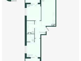 Продается 2-комнатная квартира ЖК Ботаника, литер 1.1, 60.6  м&sup2;, 8883960 рублей