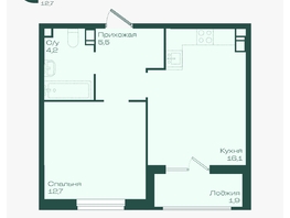 Продается 1-комнатная квартира ЖК Ботаника, литер 1.1, 40.4  м&sup2;, 6367040 рублей