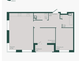 Продается 2-комнатная квартира ЖК Ботаника, литер 1.2, 67.2  м&sup2;, 9481920 рублей