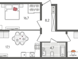 Продается 2-комнатная квартира ЖК Рекорд 2, литера 5, 69.3  м&sup2;, 13610520 рублей