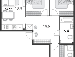 Продается 3-комнатная квартира ЖК Парк Победы 2, литера 31, 93.4  м&sup2;, 12973260 рублей