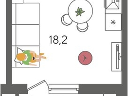 Продается Студия ЖК Рекорд 2, литера 5, 29.3  м&sup2;, 7793800 рублей