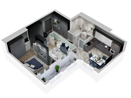 Продается 2-комнатная квартира ЖК Зеленая территория, литера 1.2, 59.6  м&sup2;, 11920000 рублей
