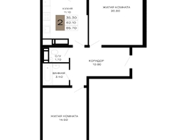 Продается 2-комнатная квартира ЖК Сердце, 65.7  м&sup2;, 23323500 рублей