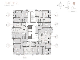 Продается 1-комнатная квартира ЖК Моренуар, литер 21, 47.8  м&sup2;, 9760760 рублей