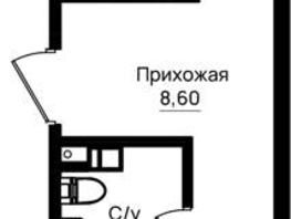 Продается 1-комнатная квартира ЖК Резиденция морей, корпус Д1, 53.72  м&sup2;, 12355600 рублей