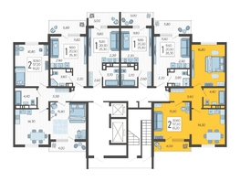 Продается 2-комнатная квартира ЖК Горный квартал, литера 3, 61.2  м&sup2;, 16740000 рублей