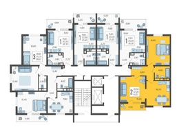 Продается 2-комнатная квартира ЖК Горный квартал, литера 3, 61.2  м&sup2;, 16551000 рублей