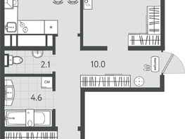 Продается 2-комнатная квартира ЖК Все Свои ВИП, литер 7, 71.2  м&sup2;, 16732000 рублей