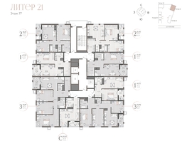 Продается 2-комнатная квартира ЖК Моренуар, литер 21, 56.15  м&sup2;, 11398450 рублей