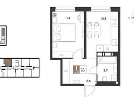 Продается 1-комнатная квартира ЖК ГРЕЙД, литер 13, 32.2  м&sup2;, 6043941 рублей