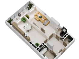 Продается 1-комнатная квартира ЖК Золотой Берег, литер 1, 57.86  м&sup2;, 10831392 рублей
