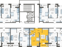 Продается 1-комнатная квартира ЖК Смородина, литера 14, 37.65  м&sup2;, 6099300 рублей