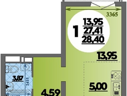 Продается Студия ЖК Город у моря, литера 22, 28.4  м&sup2;, 6289999 рублей