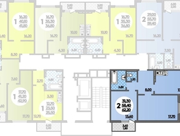 Продается 2-комнатная квартира ЖК Парк у дома, литера 8.3, 62.2  м&sup2;, 13499999 рублей