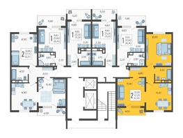Продается 2-комнатная квартира ЖК Горный квартал, литера 3, 61.7  м&sup2;, 16957000 рублей