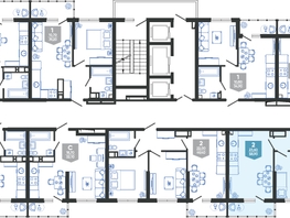 Продается 2-комнатная квартира ЖК Облака-3, дом 1, 58.9  м&sup2;, 10810035 рублей